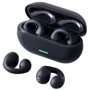 Bluetooth Headset 5.3 Wireless Bone Conduction Headphones Clip Ear Music Noise Canceling HD Call Sports Gaming Earphone