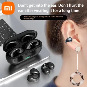 Xiaomi Ear-Clip Bluetooth 5.3 Headphones Bone Conduction Earphone Wireless Earbuds 3D Surround Stereo Bass Sports Headset