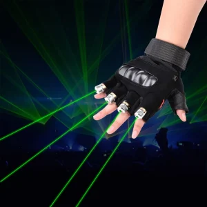 Novelty LED Laser Gloves Green Red Bulb With Battery Dance Show Fingers Stage Palm lamps For Disco Music Party Stage Lighting