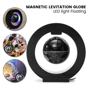 World Map Magnetic Levitation Globe LED Rotating Earth Floating Levitating Lamp O/C Shape Bedside Lights Novelty Birthday Gift