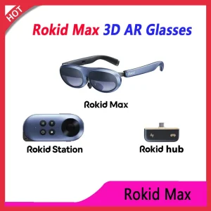 Rokid Max 3D Smart AR Glasses With Rokid Station Game Viewing For Apple Huawei Projected Screen Phone VR All-in-One