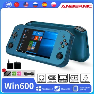 ANBERNIC Win600 PC Games Handheld AMD 3020e/3050e 5.94 Inch IPS Screen Office Video Game Console Windows 10 WiFi5 Pocket Laptop