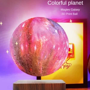 Novelty Night Light Magnetic Levitation Moon Galaxy Saturn Lamp Creativity Floating 3D Print Bulb Desk Decoration Birthday Gift