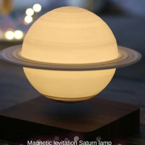 Novelty Night Light Magnetic Levitation Moon Galaxy Saturn Lamp Creativity Floating 3D Print Bulb Desk Decoration Birthday Gift