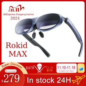 Rokid Max AR 3D Smart Glasses MAX Screen 50° Viewing Device For Phone Projected Screen Switch PS5 XBOX Virtual Reality Glasses