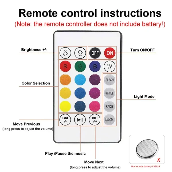 AC 85-265V E27 LED12W Light Bulb RGB Multi-colour Change Bluetooth Speaker Music Playback Function Bedroom Party Decoration - Image 4